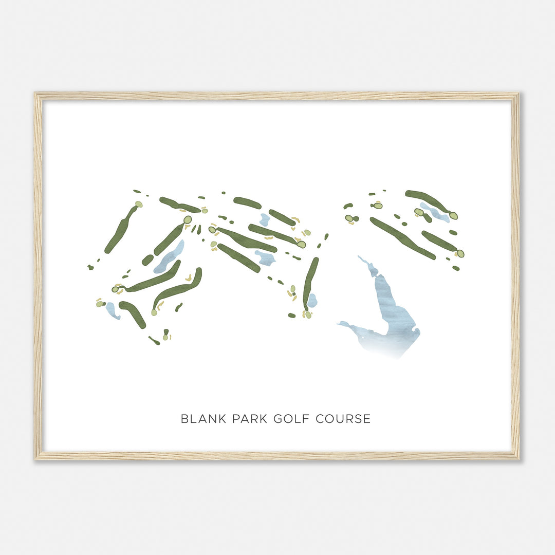 Print of Blank Park Golf Course Modern Map