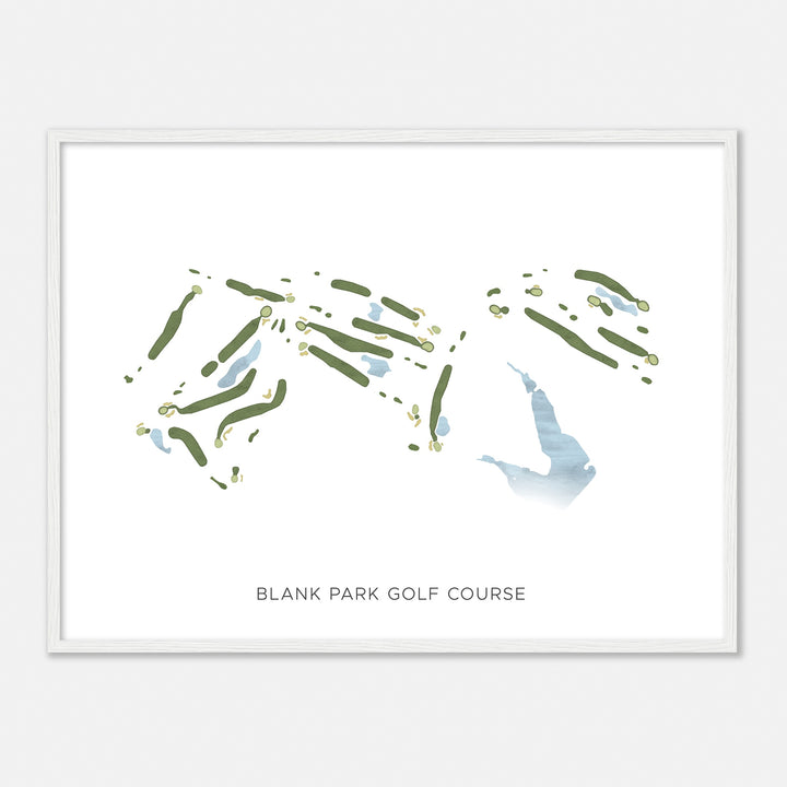 Print of Blank Park Golf Course Modern Map