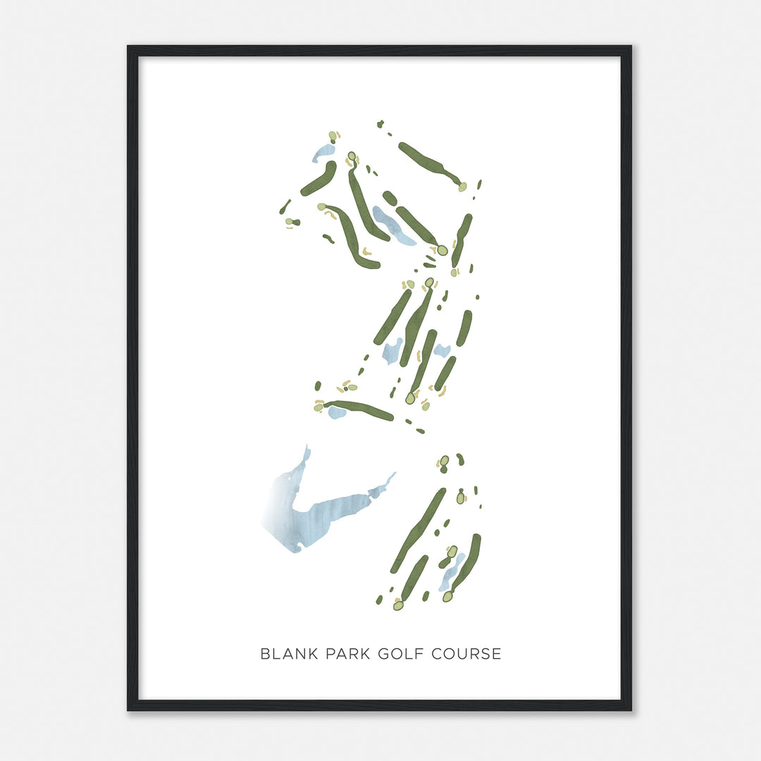 Print of Blank Park Golf Course Modern Map