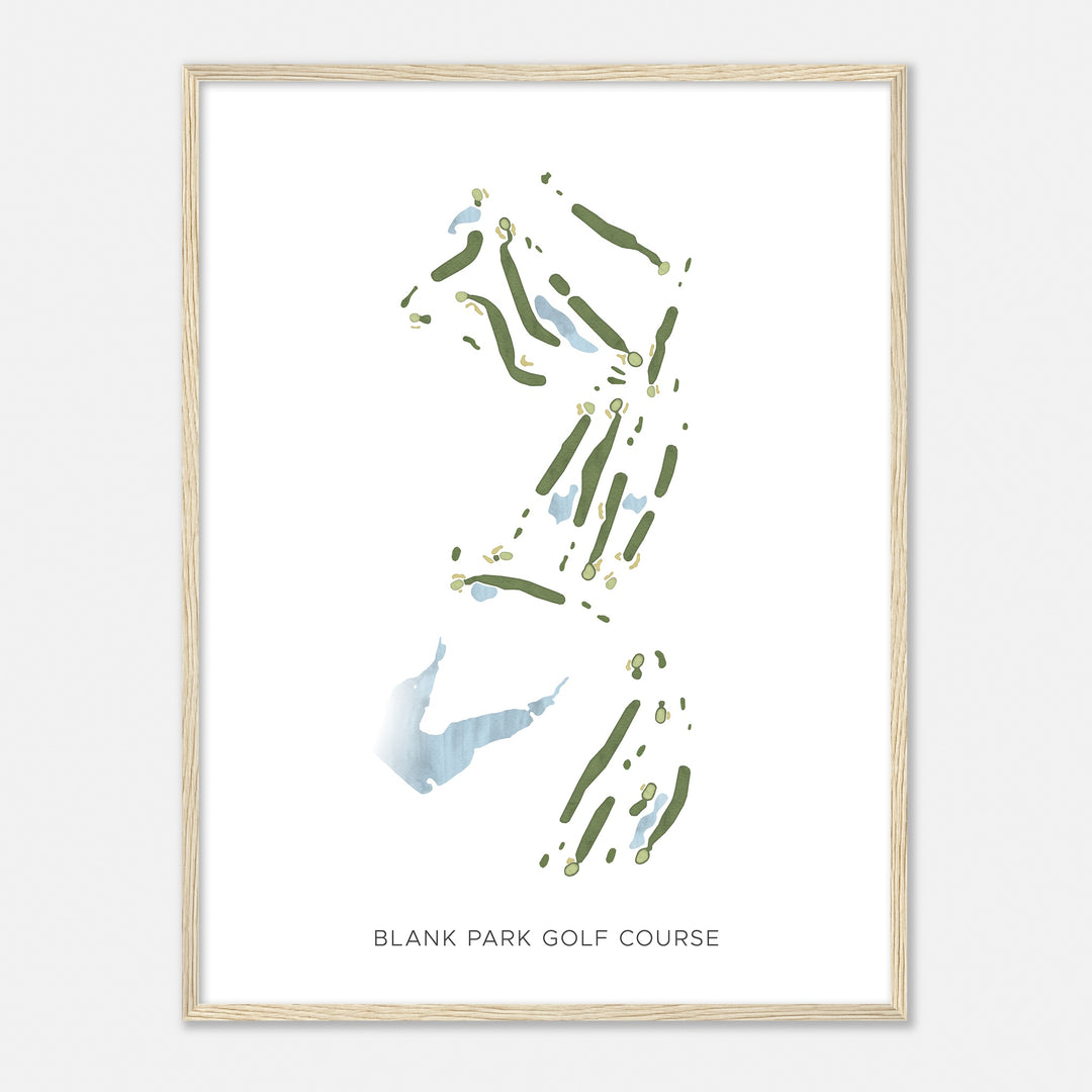 Print of Blank Park Golf Course Modern Map