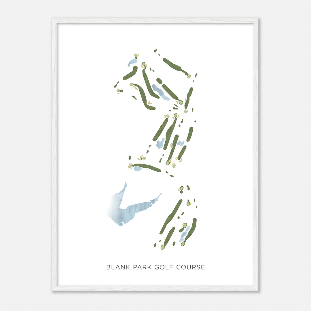 Print of Blank Park Golf Course Modern Map