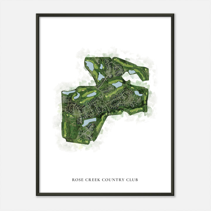 Print of Rose Creek Country Club Classic Map