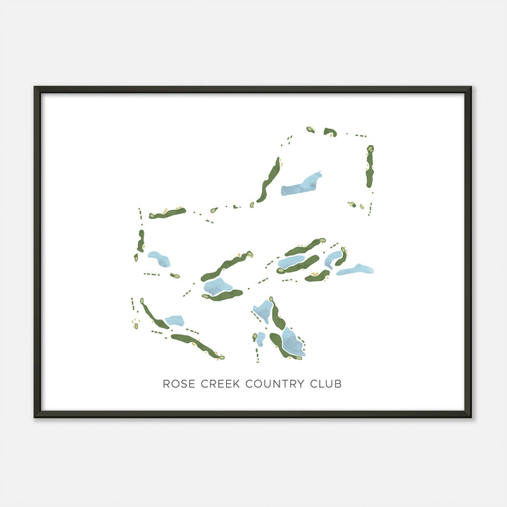 Print of Rose Creek Country Club Modern Map