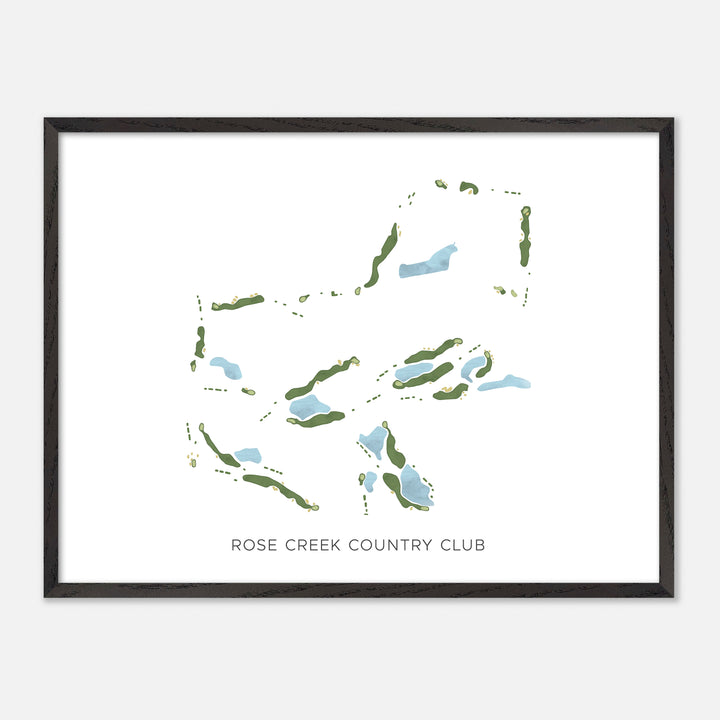 Print of Rose Creek Country Club Modern Map