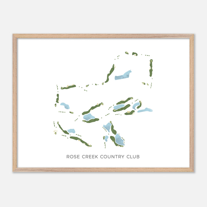 Print of Rose Creek Country Club Modern Map