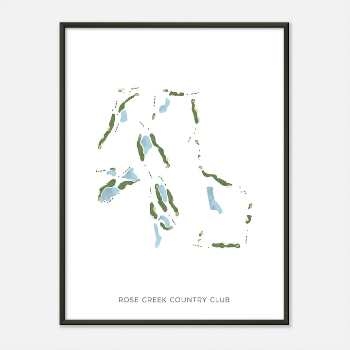 Print of Rose Creek Country Club Modern Map