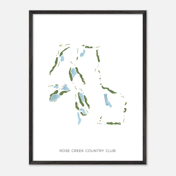 Print of Rose Creek Country Club Modern Map