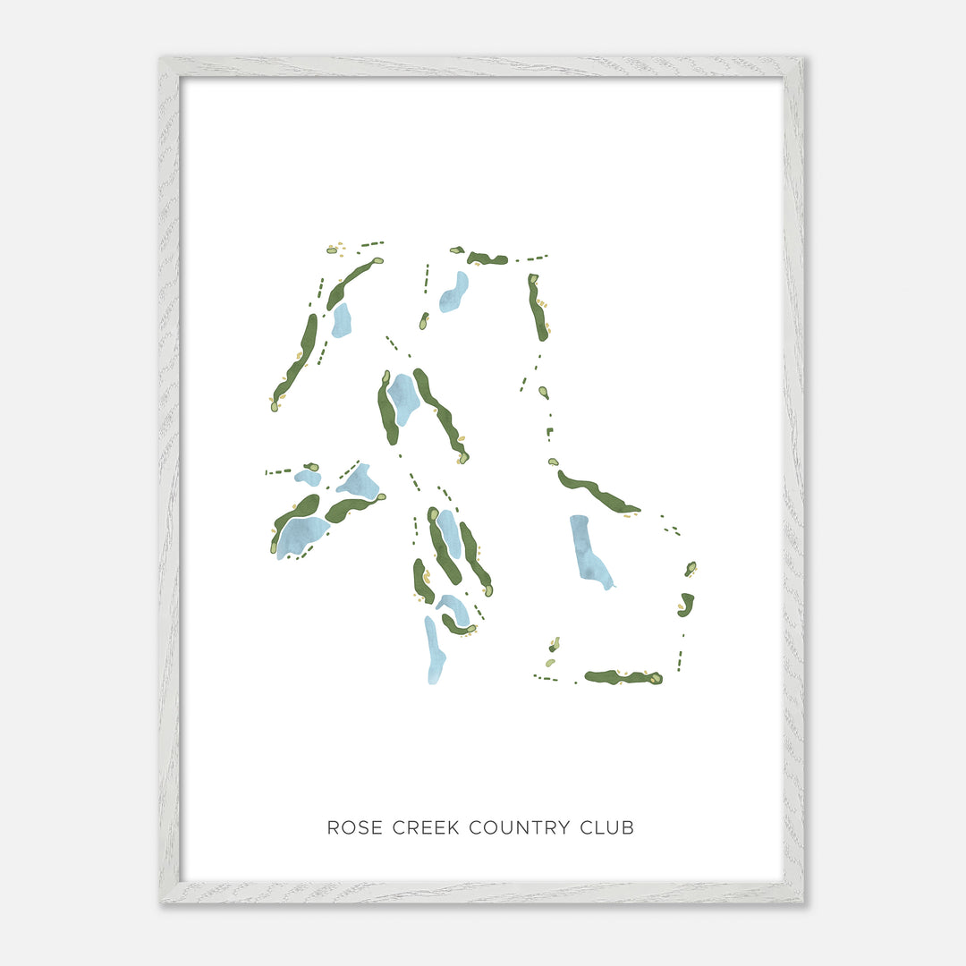 Print of Rose Creek Country Club Modern Map