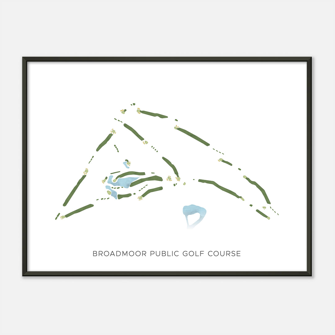 Print of Broadmoor Public Golf Course Modern Map
