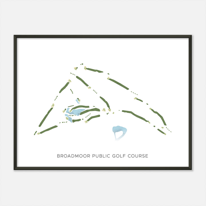 Print of Broadmoor Public Golf Course Modern Map