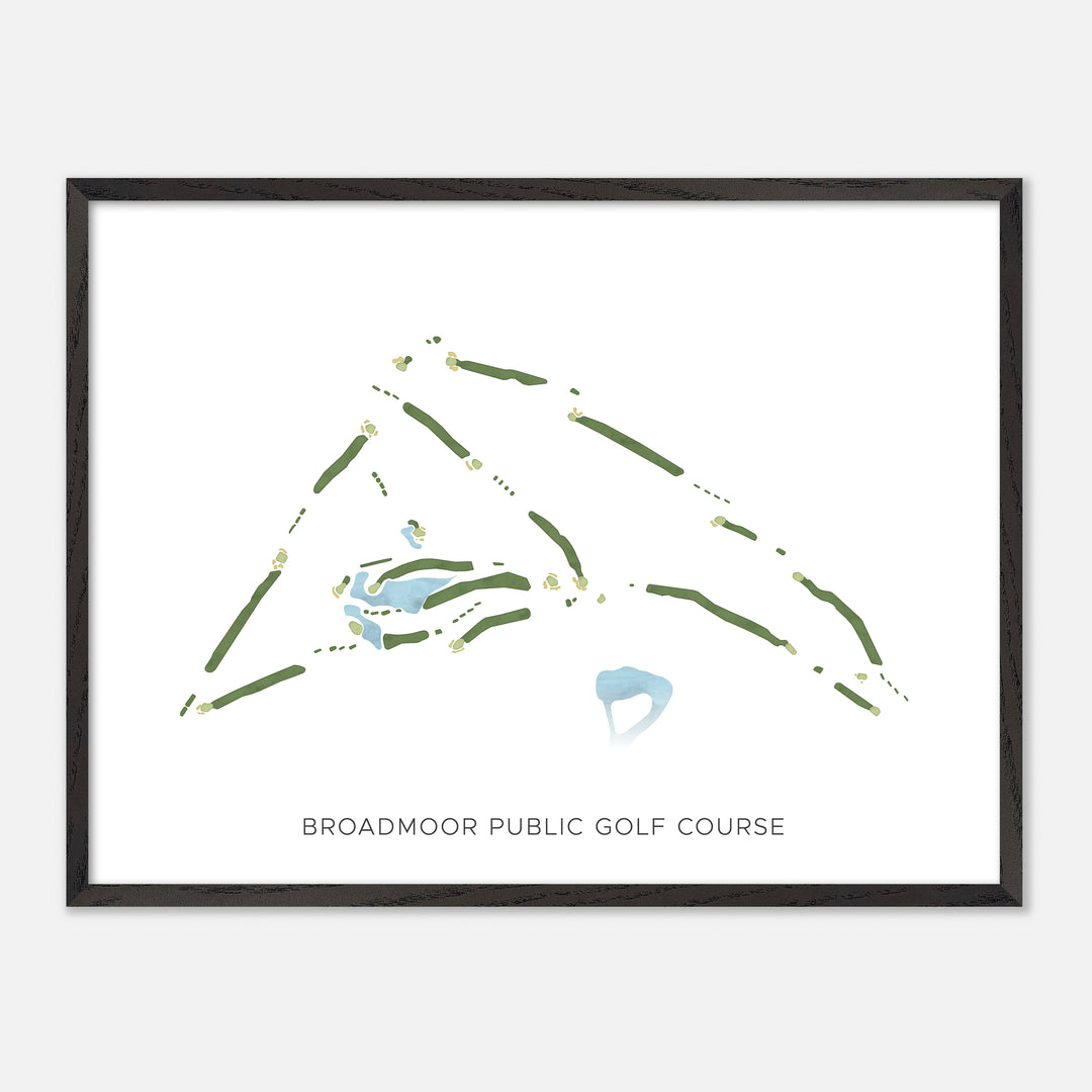 Print of Broadmoor Public Golf Course Modern Map