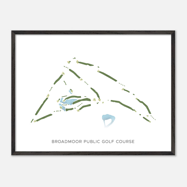 Print of Broadmoor Public Golf Course Modern Map