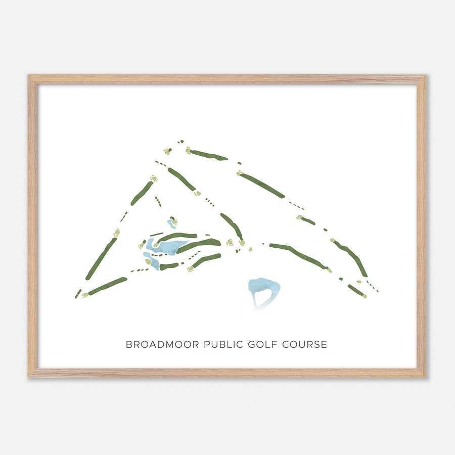 Print of Broadmoor Public Golf Course Modern Map
