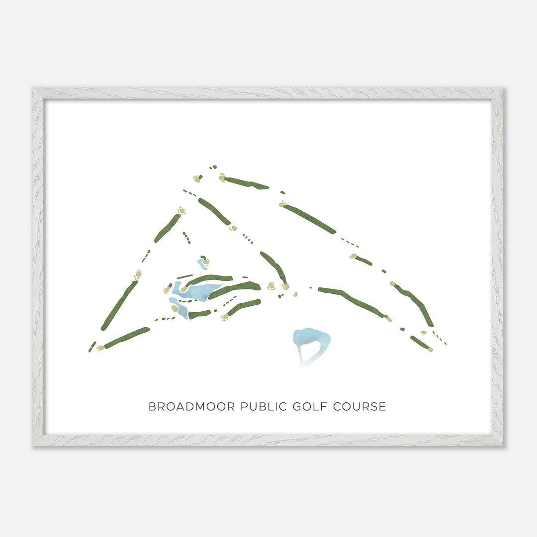 Print of Broadmoor Public Golf Course Modern Map
