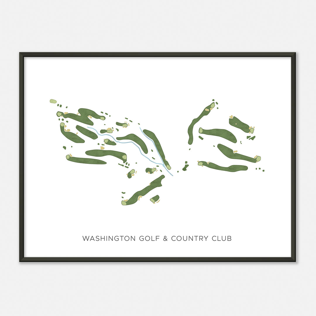 Print of Washington Golf & Country Club Modern Map
