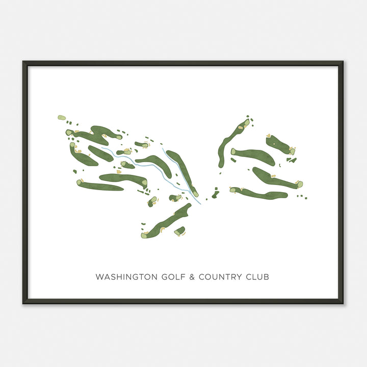Print of Washington Golf & Country Club Modern Map