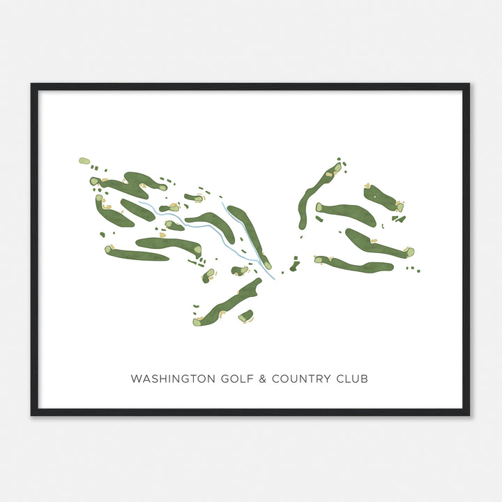 Print of Washington Golf & Country Club Modern Map