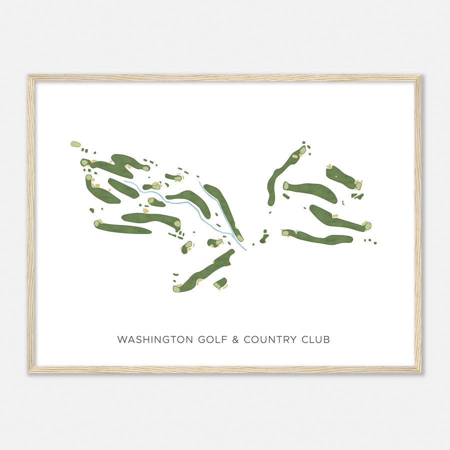 Print of Washington Golf & Country Club Modern Map