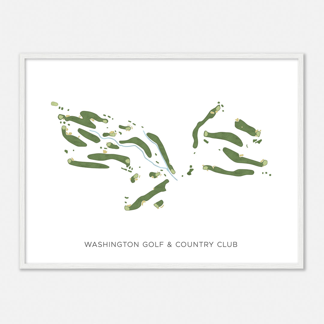Print of Washington Golf & Country Club Modern Map