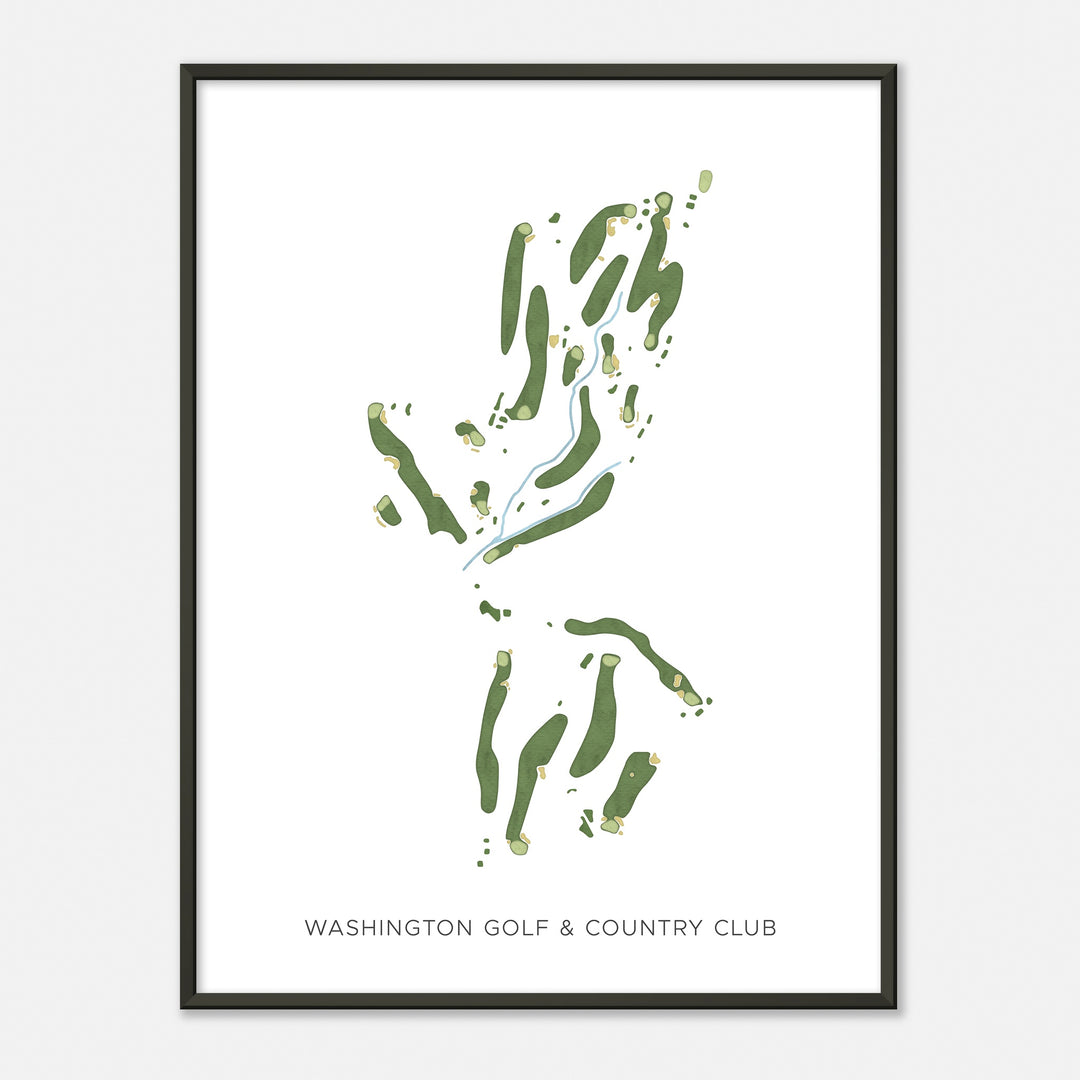 Print of Washington Golf & Country Club Modern Map