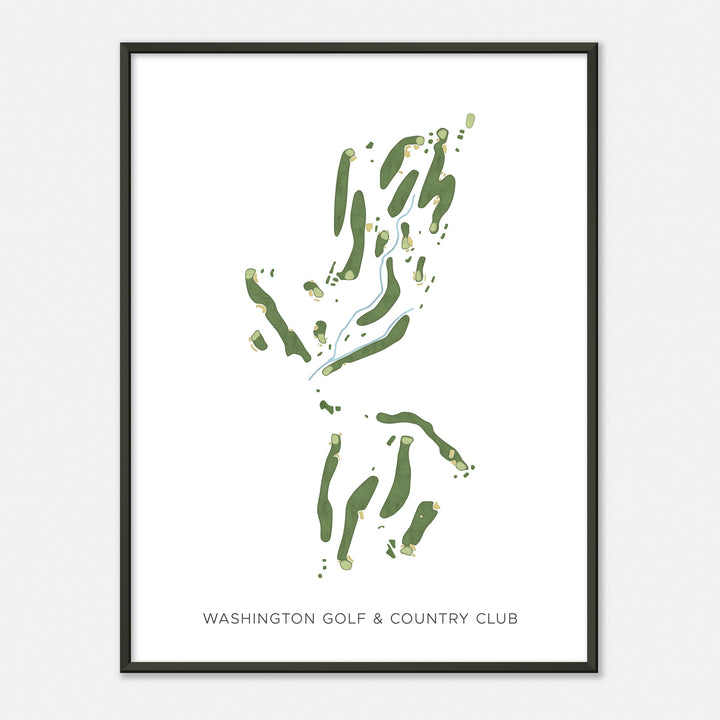 Print of Washington Golf & Country Club Modern Map