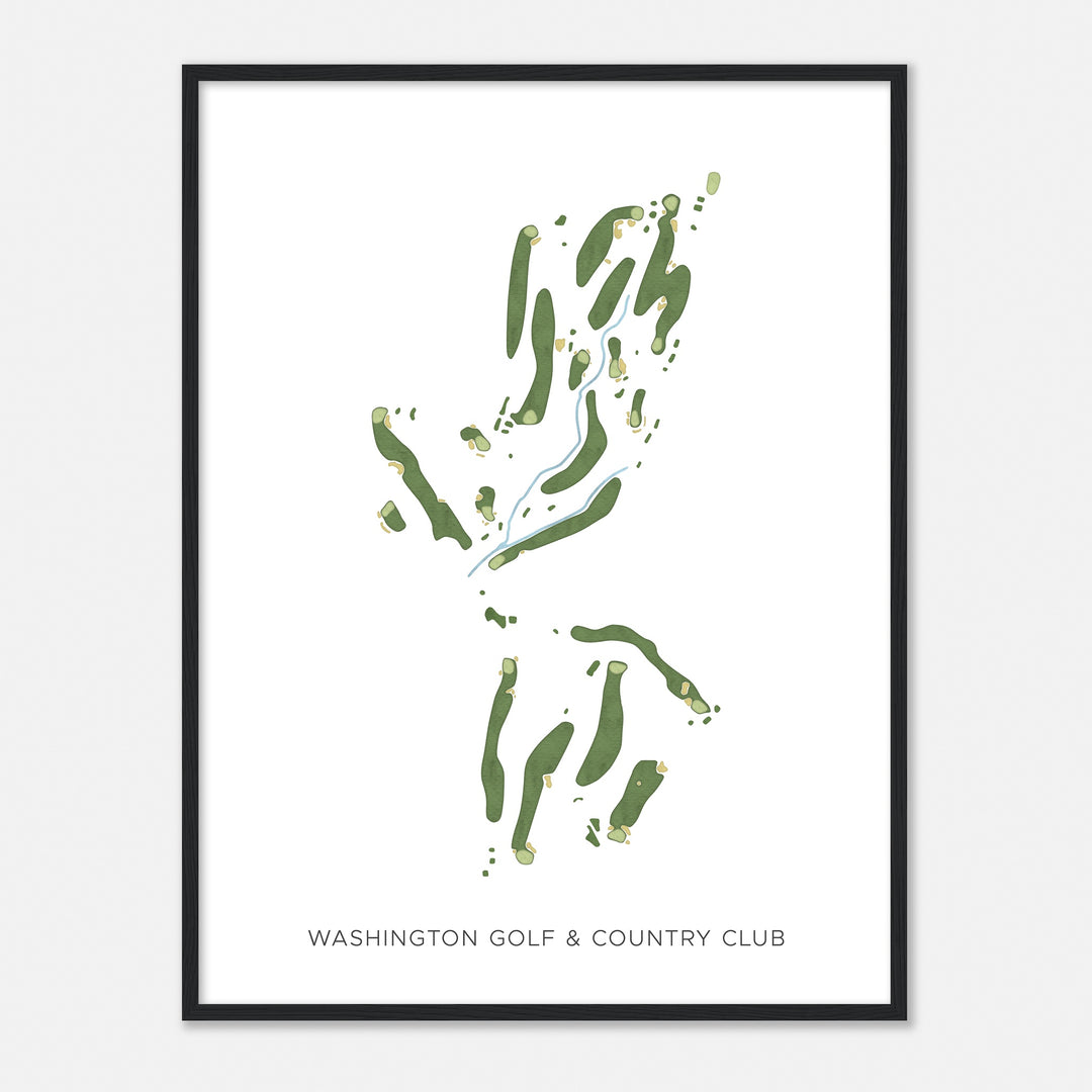 Print of Washington Golf & Country Club Modern Map