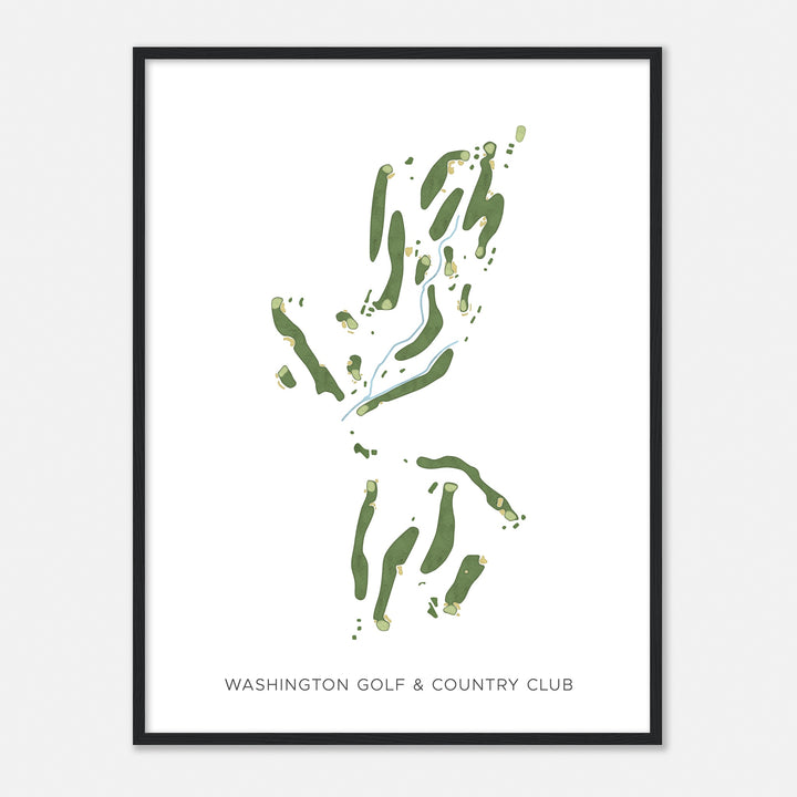 Print of Washington Golf & Country Club Modern Map
