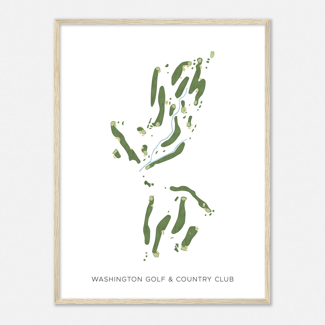 Print of Washington Golf & Country Club Modern Map