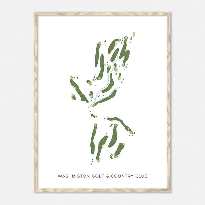 Print of Washington Golf & Country Club Modern Map