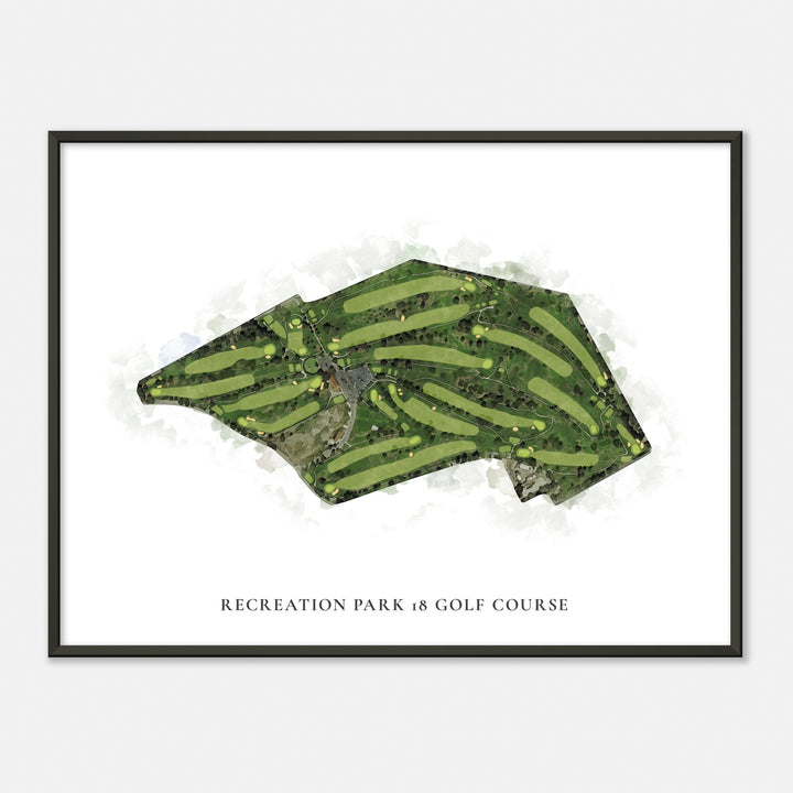 Print of Recreation Park 18 Golf Course Classic Map