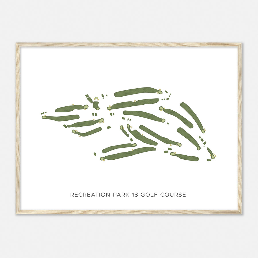 Print of Recreation Park 18 Golf Course Modern Map