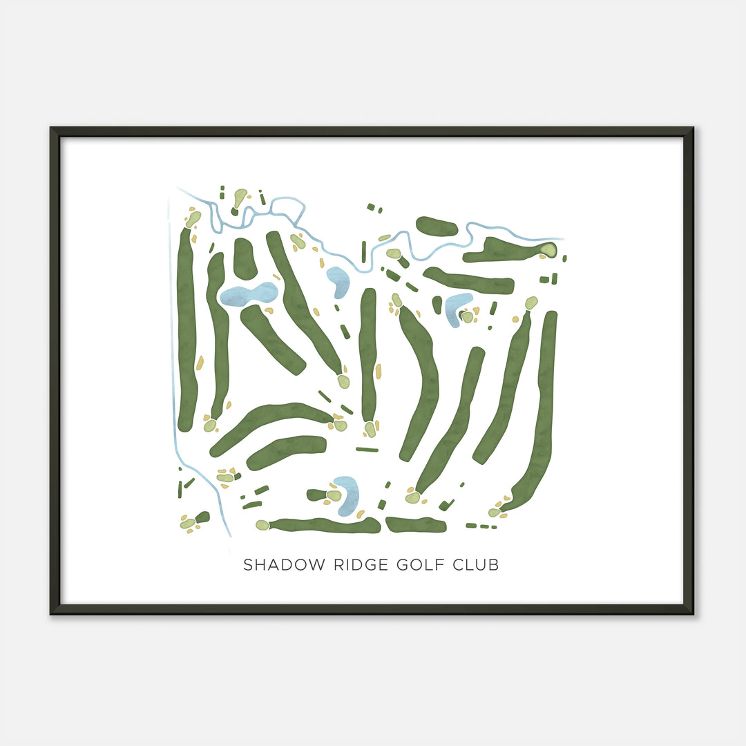Print of Shadow Ridge Golf Club Modern Map