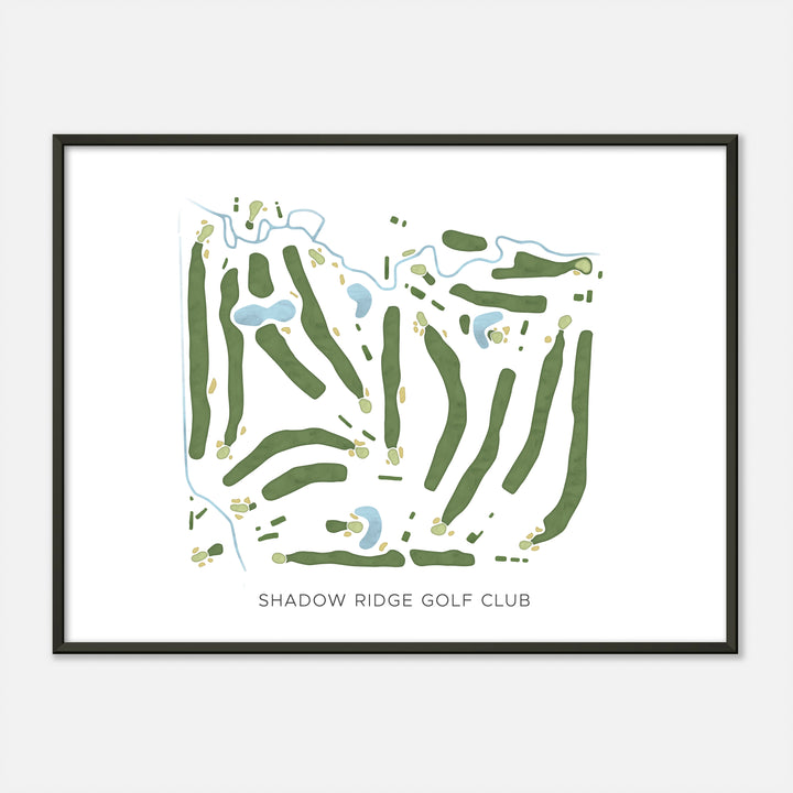 Print of Shadow Ridge Golf Club Modern Map