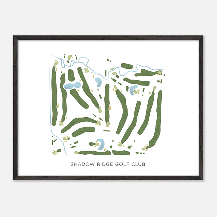 Print of Shadow Ridge Golf Club Modern Map