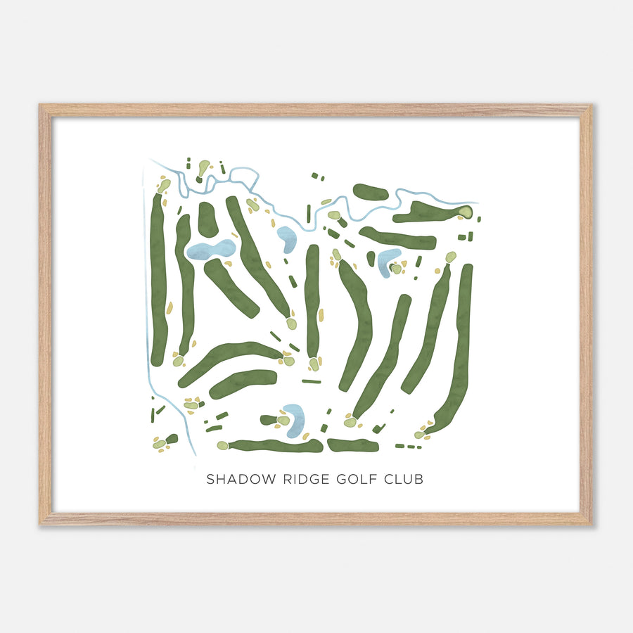 Print of Shadow Ridge Golf Club Modern Map