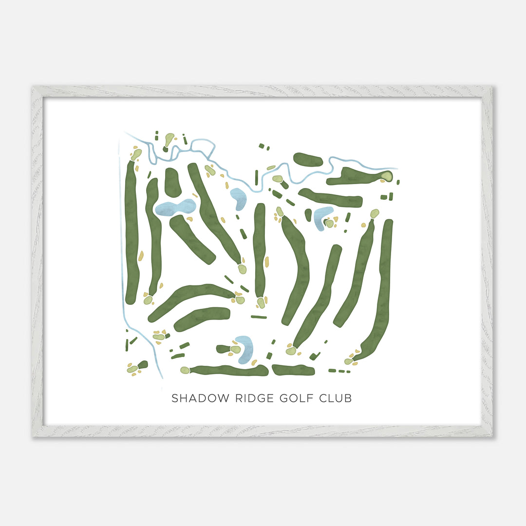 Print of Shadow Ridge Golf Club Modern Map