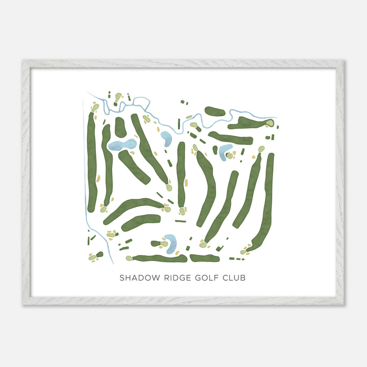 Print of Shadow Ridge Golf Club Modern Map