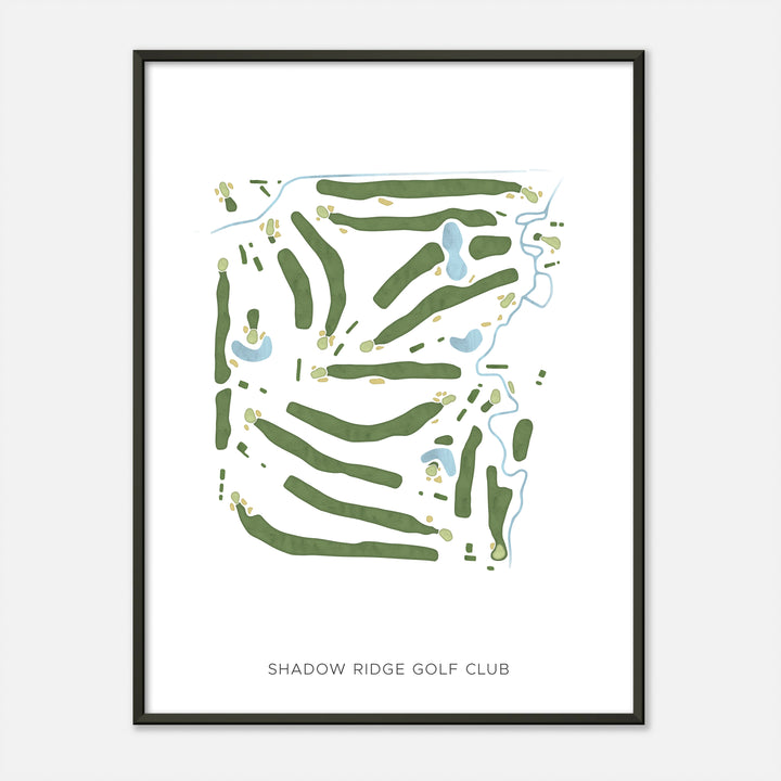 Print of Shadow Ridge Golf Club Modern Map