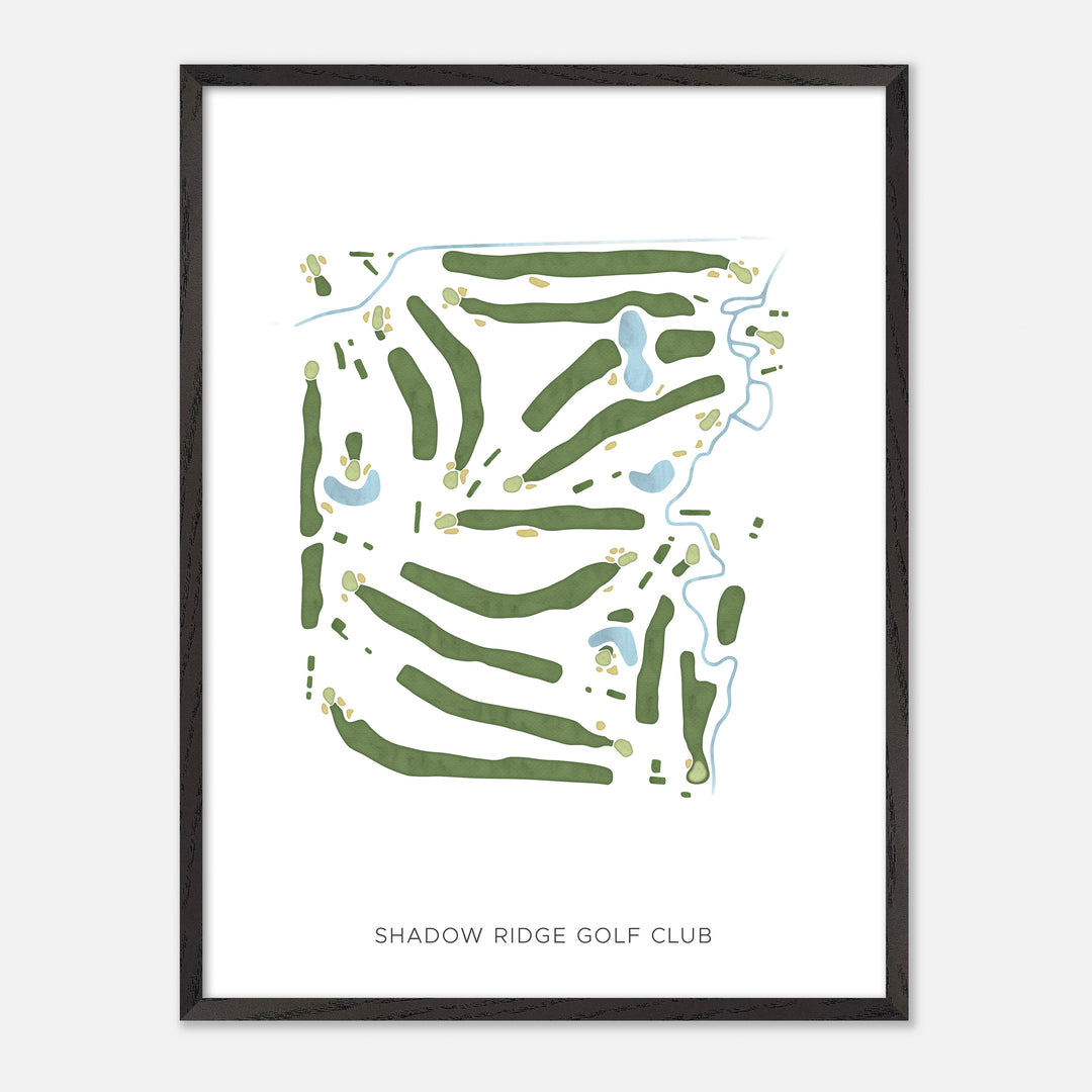 Print of Shadow Ridge Golf Club Modern Map