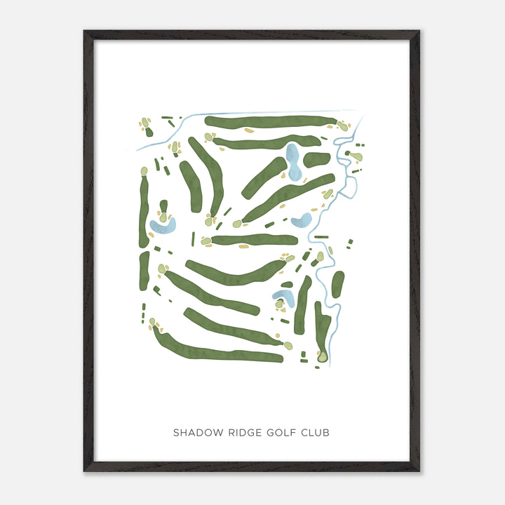 Print of Shadow Ridge Golf Club Modern Map
