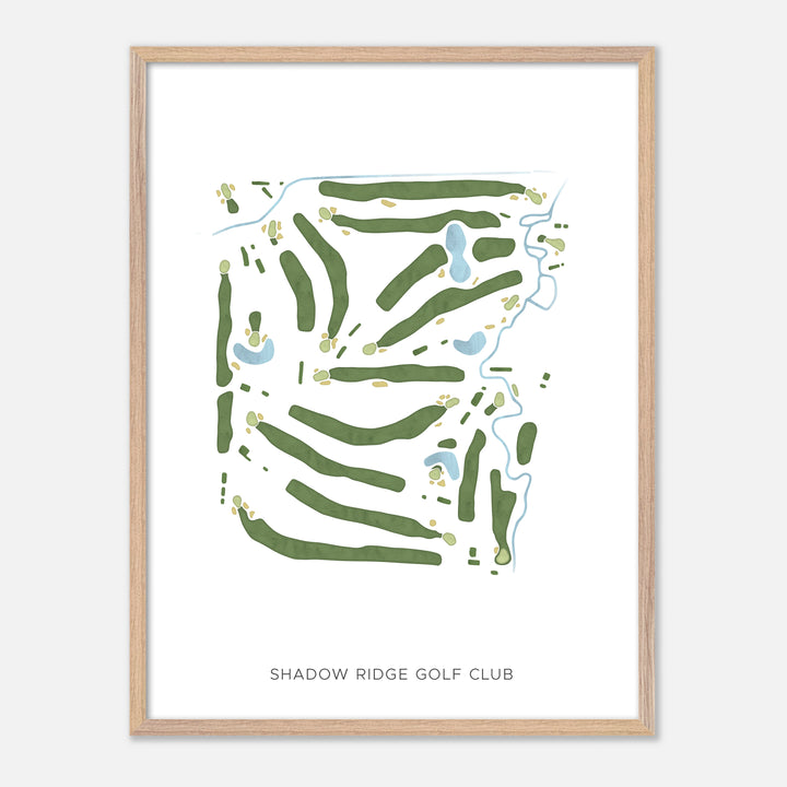Print of Shadow Ridge Golf Club Modern Map