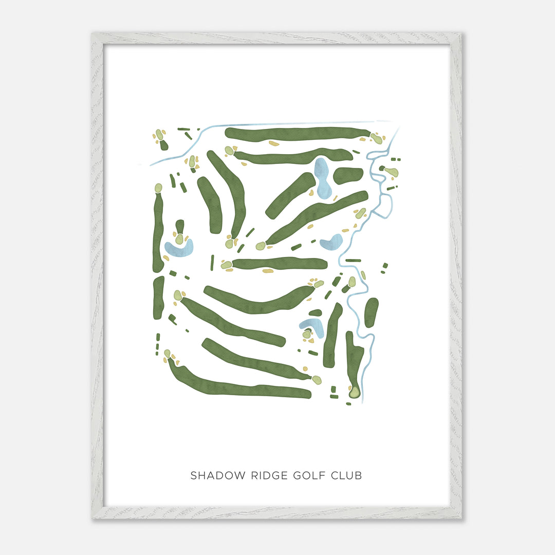 Print of Shadow Ridge Golf Club Modern Map
