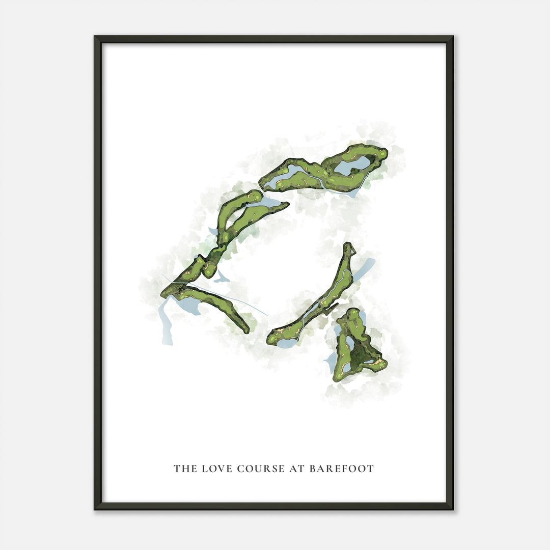 Print of The Love Course At Barefoot Classic Map