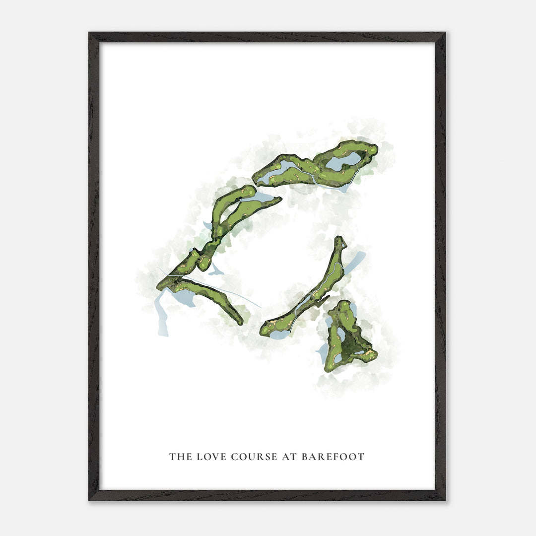 Print of The Love Course At Barefoot Classic Map