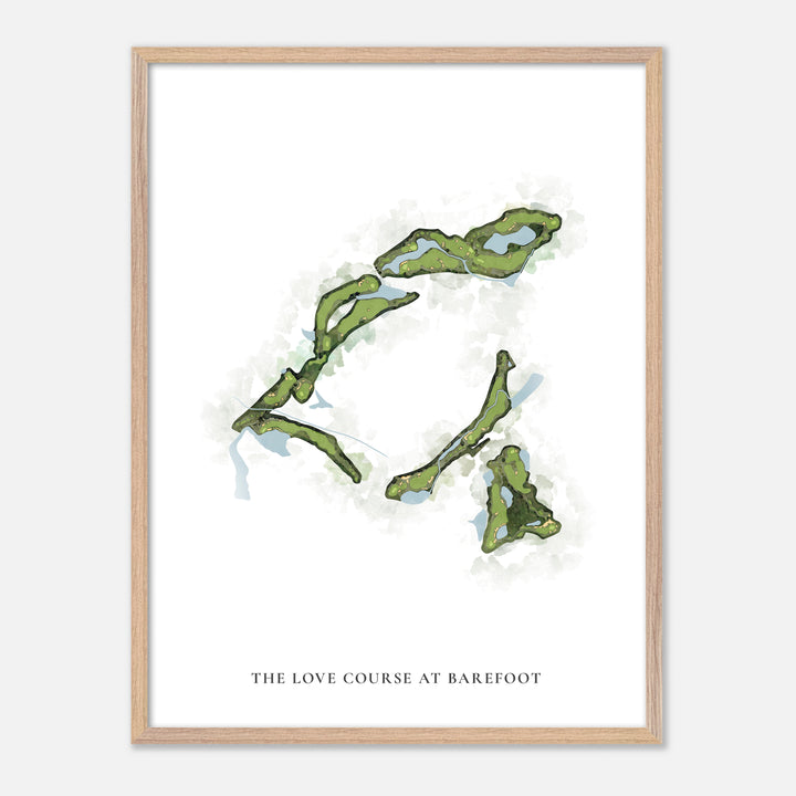 Print of The Love Course At Barefoot Classic Map