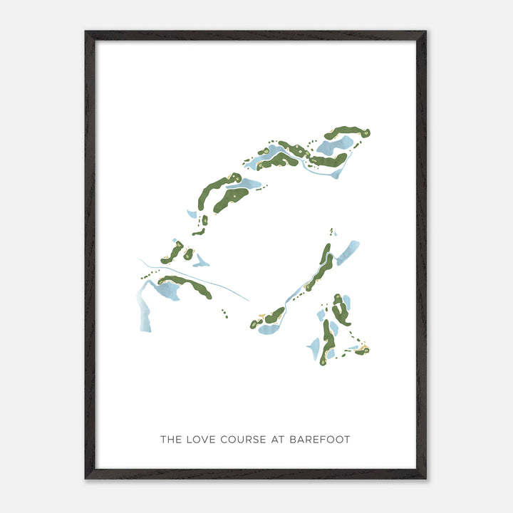 Print of The Love Course At Barefoot Modern Map