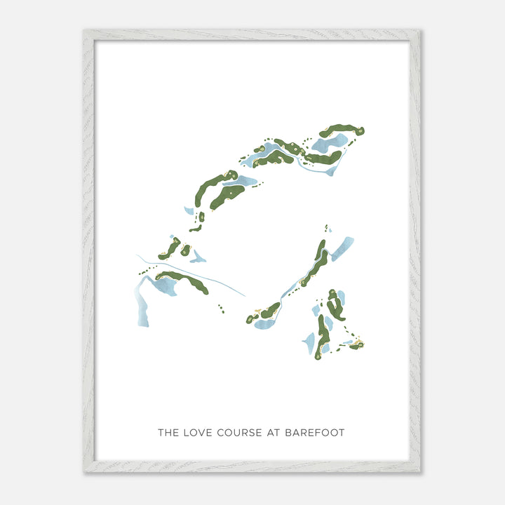 Print of The Love Course At Barefoot Modern Map