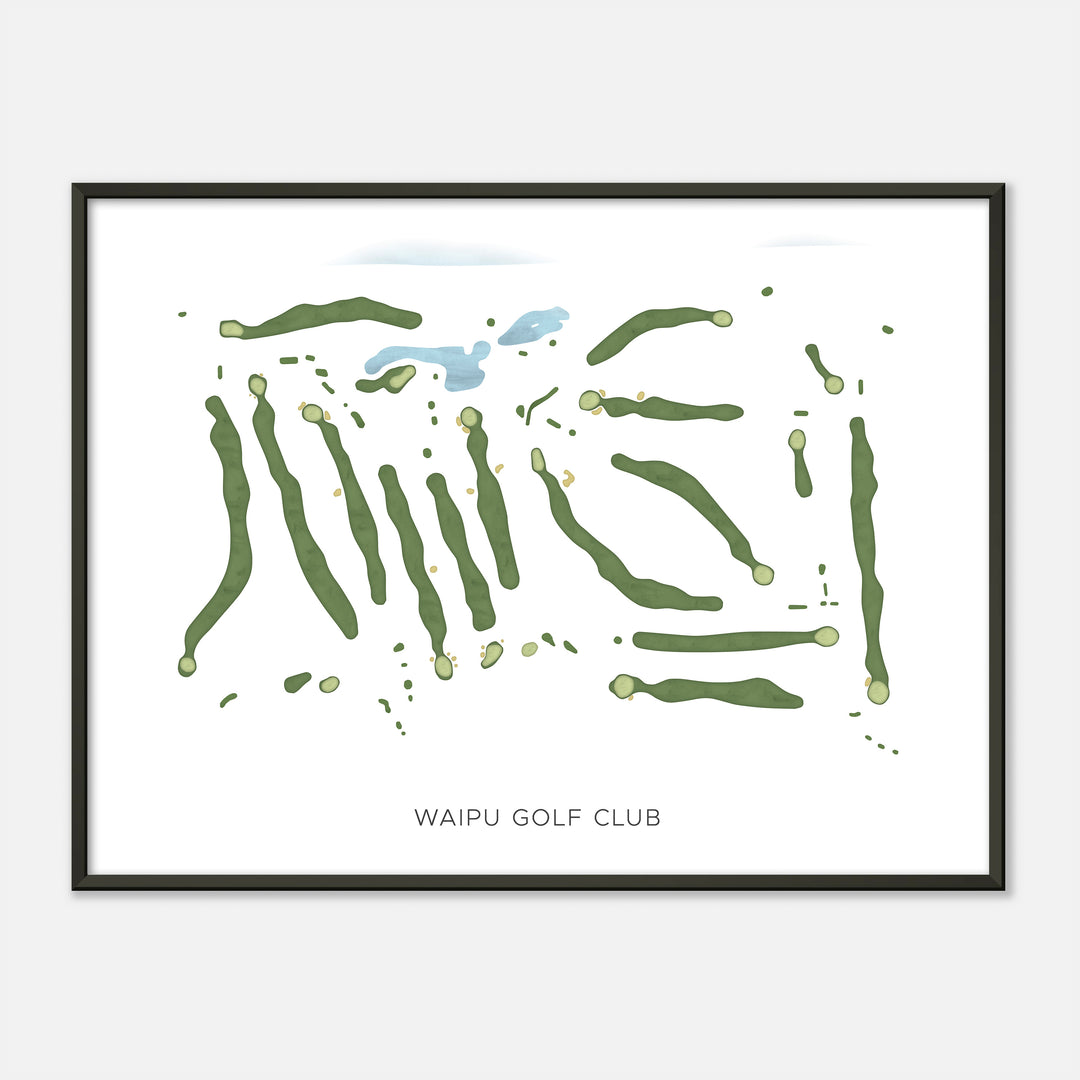 Print of Waipu Golf Club Modern Map