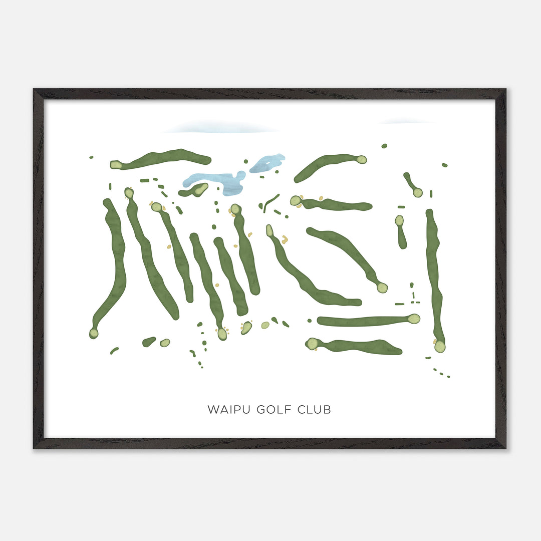 Print of Waipu Golf Club Modern Map