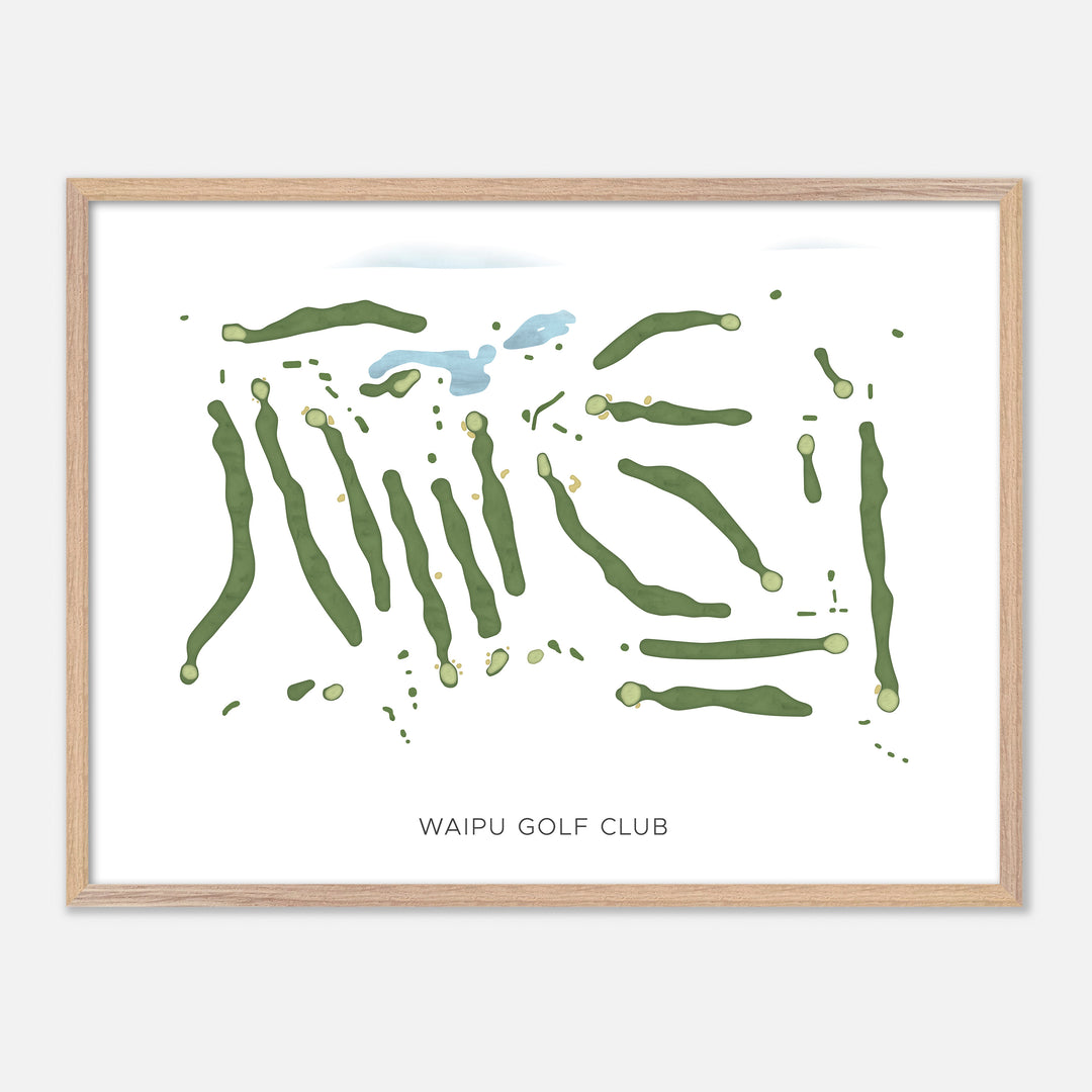 Print of Waipu Golf Club Modern Map